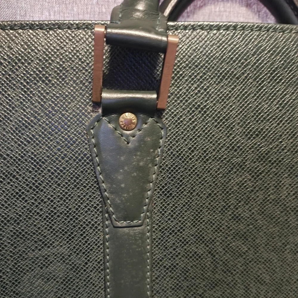 Louis Vuitton Green Taiga Leather Briefcase